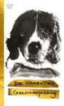 De voorkant van het boek Gezinsverpakking met een afbeelding van een hond en de titel en auteursnaam met een gouden achtergrond.