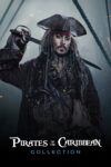 Poster van Jack Sparrow, een piraat met een zwaard in zijn hand, in grijstinten met een klein beetje kleur en de titel van de filmreeks: Pirates of the Caribbean.